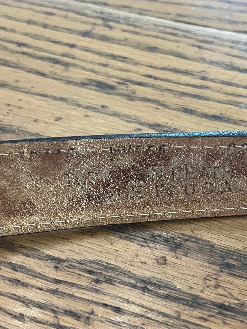 Western Tooled Leather Belt with Silver-Tone Buckle - Brown